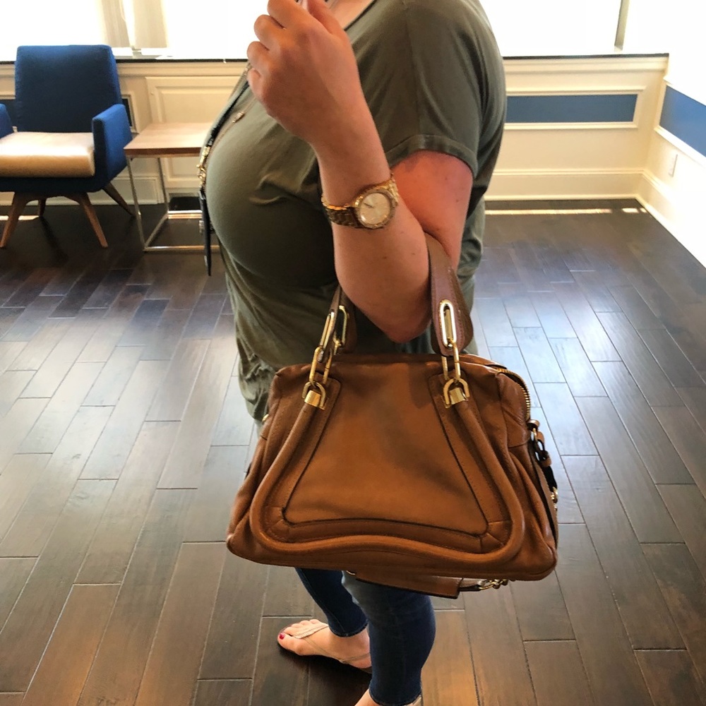 Chloe Tan Leather Satchel - Picture 4 of 5